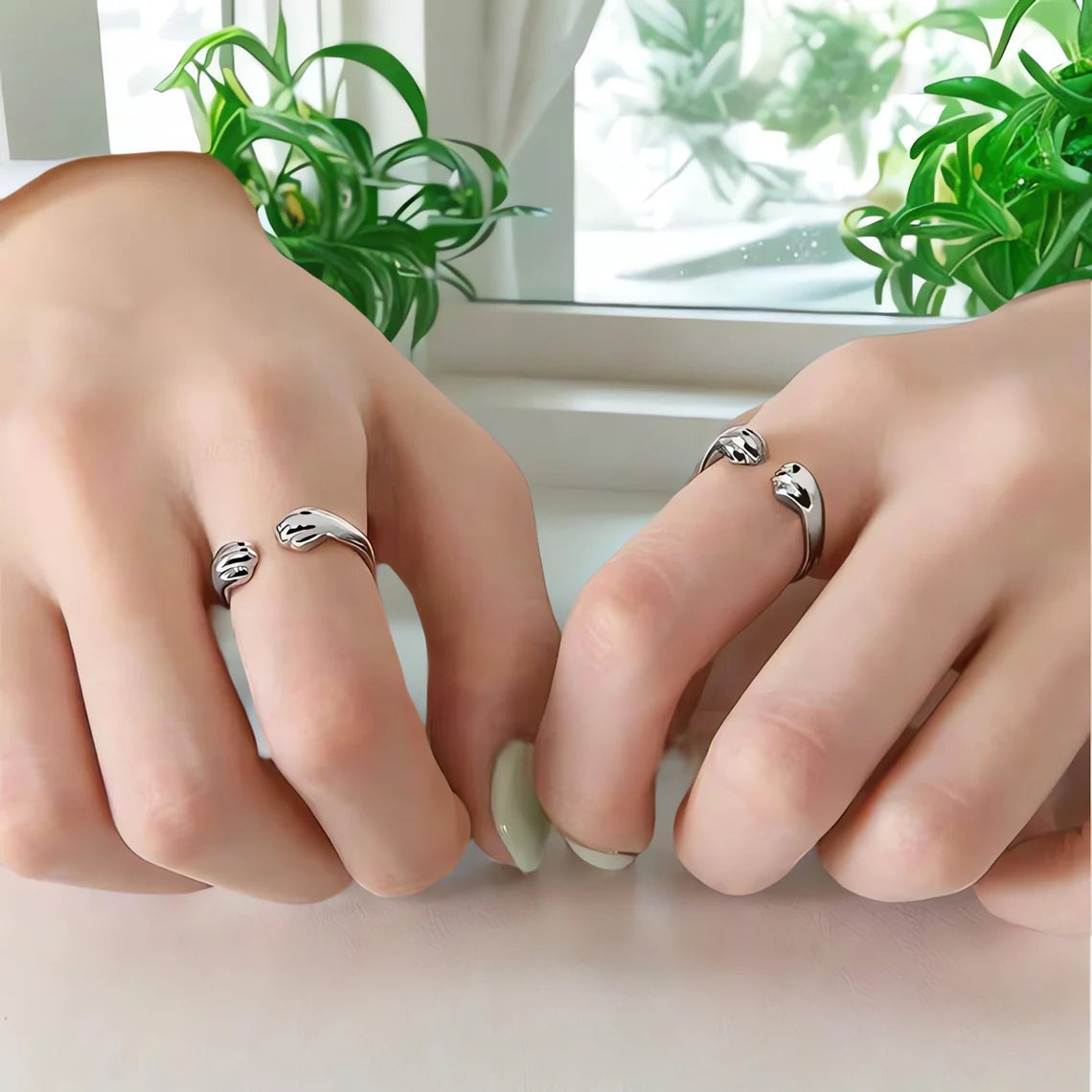 Adjustable Paws Print Promise Ring